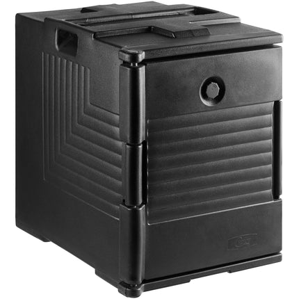 Thùng giữ nhiệt cách nhiệt nạp trước Choice đen - chứa 6 khay full-size