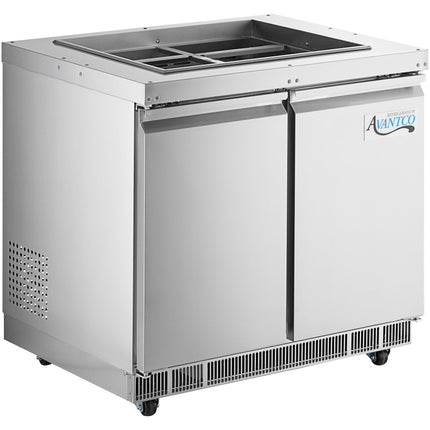 Quầy salad / bàn giữ lạnh thực phẩm thép không gỉ Avantco SS-CFT-36-HC 91 cm