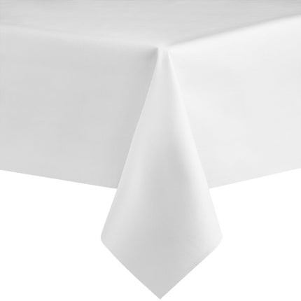 Khăn trải bàn vinyl họa tiết trơn màu trắng mặt lót nỉ Choice khổ rộng 132,1 cm, cuộn 25 yard