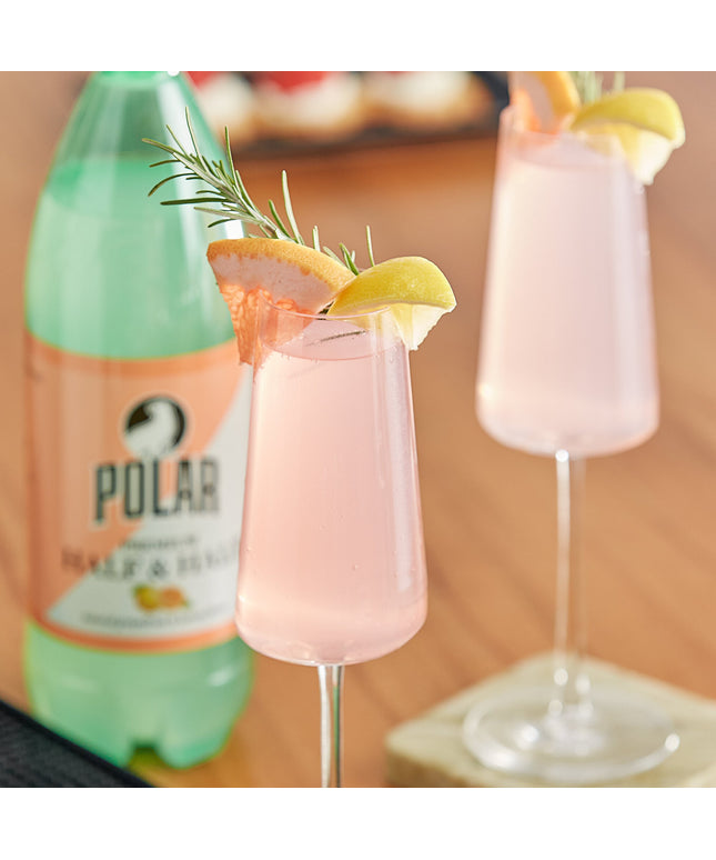 Nước có ga vị bưởi và chanh Polar 1 lít - Thùng 12 chai