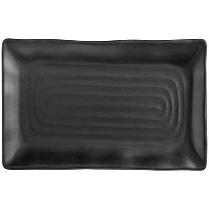Đĩa lớn melamine đen mờ Acopa Izumi 36 x 23 cm - Gói 12 cái