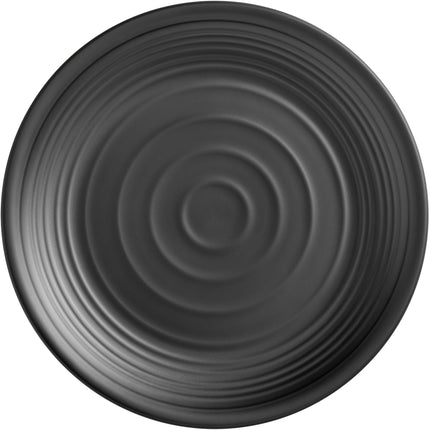 Đĩa melamine Acopa Izumi 32,1 cm mờ đen melamine Coupe đĩa - Gói 12 cái