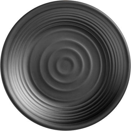 Đĩa coupe nhựa melamine đen mờ Acopa Izumi 27 cm - Gói 12 cái