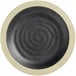 Đĩa melamine đen mờ viền ngà Acopa Ugoki 30 cm - Vỉ 12 cái