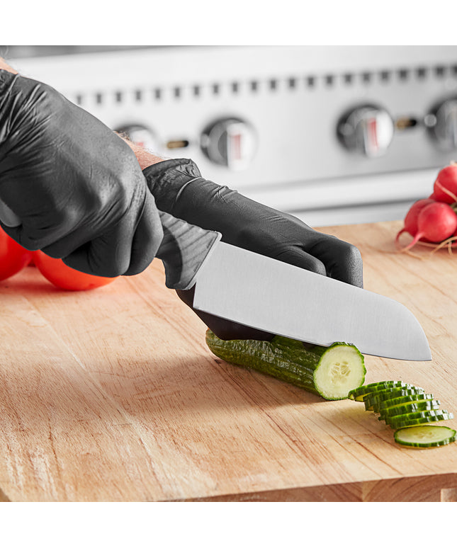 Dao Santoku lưỡi trơn tay cầm TPRGrip Schraf 18 cm
