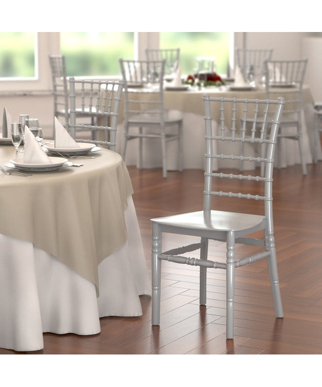 Ghế Chiavari nhựa resin Lancaster Table & Seating bạc