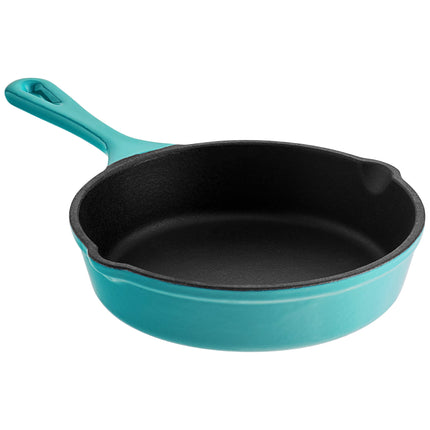 Chảo gang mini tráng men Valor màu xanh ngọc 15 cm