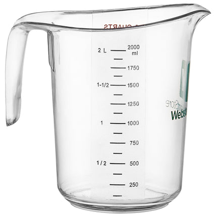 Cốc đong nhựa trong WebstaurantStore 1,9 lít (8 cup)