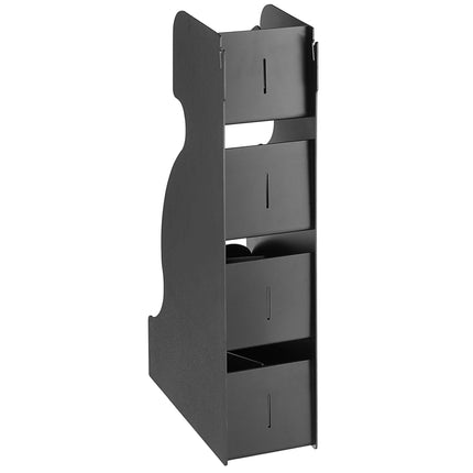 Hộp đựng gia vị 8 ngăn đứng đặt bàn ServSense đen kèm decal tiêu đề 15 x 33 x 68 cm