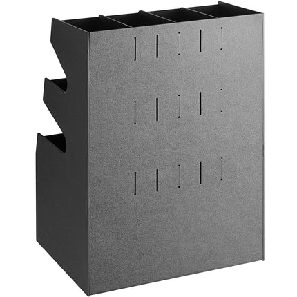 Giá đựng gia vị để bàn 15 ngăn có ngăn kéo đáy ServSense màu đen 40,6 x 30,5 x 61 cm