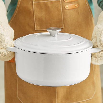 Nồi gang tráng men Valor màu trắng bắc cực 6,6 lít