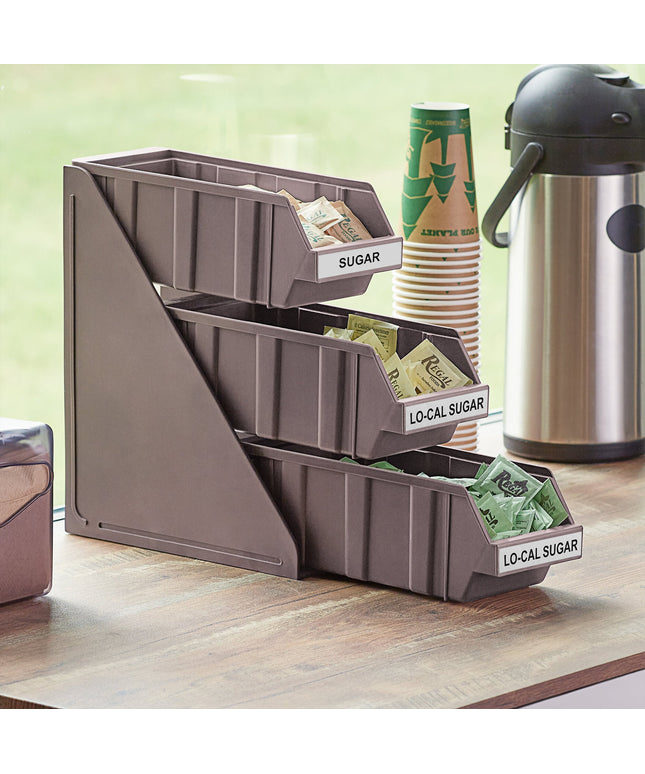 Bộ khay đựng tự phục vụ 3 tầng Choice nâu kèm 3 khay và 2 tờ nhãn