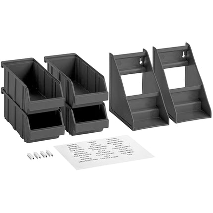 Bộ khay đựng tự phục vụ 2 tầng Choice đen kèm 4 khay và 2 tờ nhãn