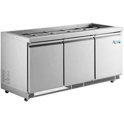Quầy salad / bàn giữ lạnh thực phẩm thép không gỉ Avantco SS-CFT-72-HC 183 cm