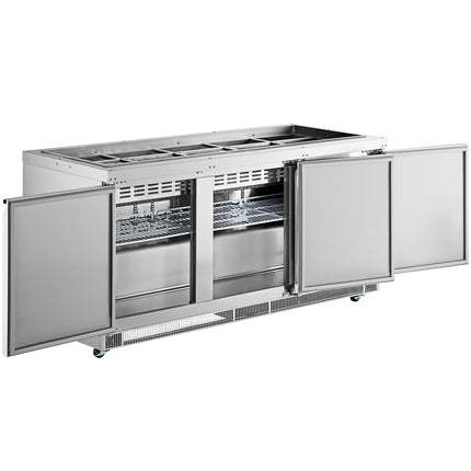 Quầy salad / bàn giữ lạnh thực phẩm thép không gỉ Avantco SS-CFT-72-HC 183 cm