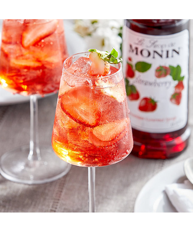 Siro tạo hương / trái cây dâu tây Monin Premium 1 lít - Thùng 4 chai
