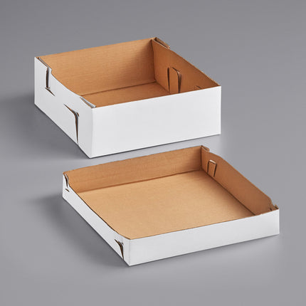 Hộp bánh gợn sóng 2 mảnh 41 x 41 x 15 cm trắng - Thùng 25 cái