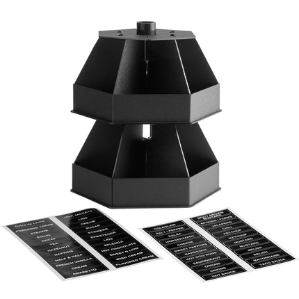 Giá đựng gia vị để bàn xoay 12 ngăn ServSense màu đen