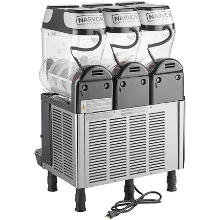 Máy làm đá xay / slushy / đồ uống đông lạnh Narvon SM3 ba bồn 11,4 lít, kiểu rót - 115V