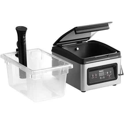 Bộ sous vide Galaxy gồm máy hút chân không, máy nấu tuần hoàn và bồn nước 19 lít