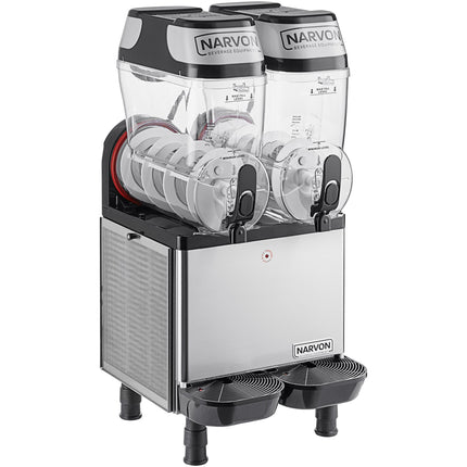 Máy làm đá xay / slushy đôi rót tay Narvon SM2 11 lít mỗi bồn - 115V