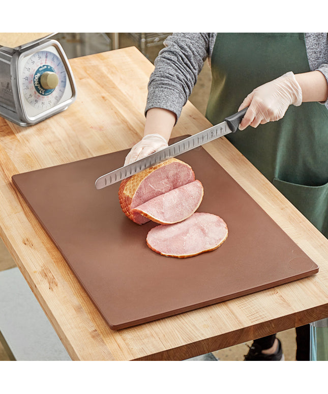 Thớt nhựa polyethylene nâu Choice 61 x 46 x 1,3 cm