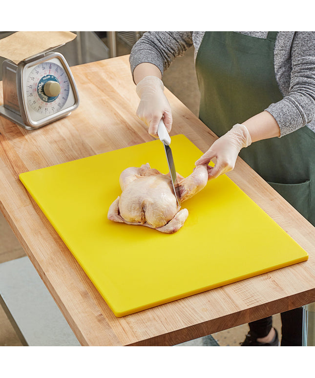 Thớt nhựa polyethylene vàng Choice 61 x 46 x 1,3 cm