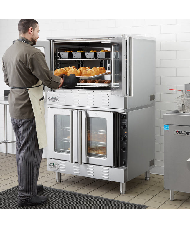 Lò nướng đối lưu gas tự nhiên 2 tầng full size MainStreet Equipment CG2-NK với chân - 108.000 BTU