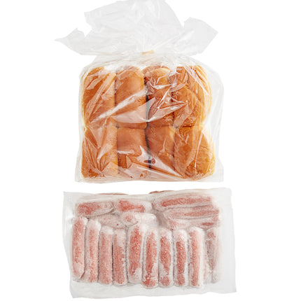 Thịt và hải sản Nathan's Famous 8,9 cm 43 g Beef Slider Franks với Buns - Thùng 48 cái