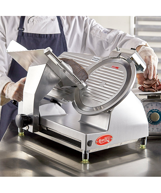 Máy thái thịt cấp liệu trọng lực thủ công Avantco SL512 30 cm - 1/2 HP