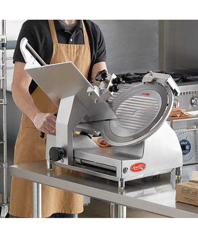 Máy thái thịt cấp bột thủ công Avantco SL713MAN 33 cm - 3/4 hp