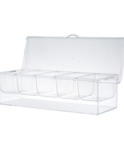 Khay Trang Trí Quầy Bar 5 Ngăn Tablecraft 10007 Nắp Phẳng Bản Lề