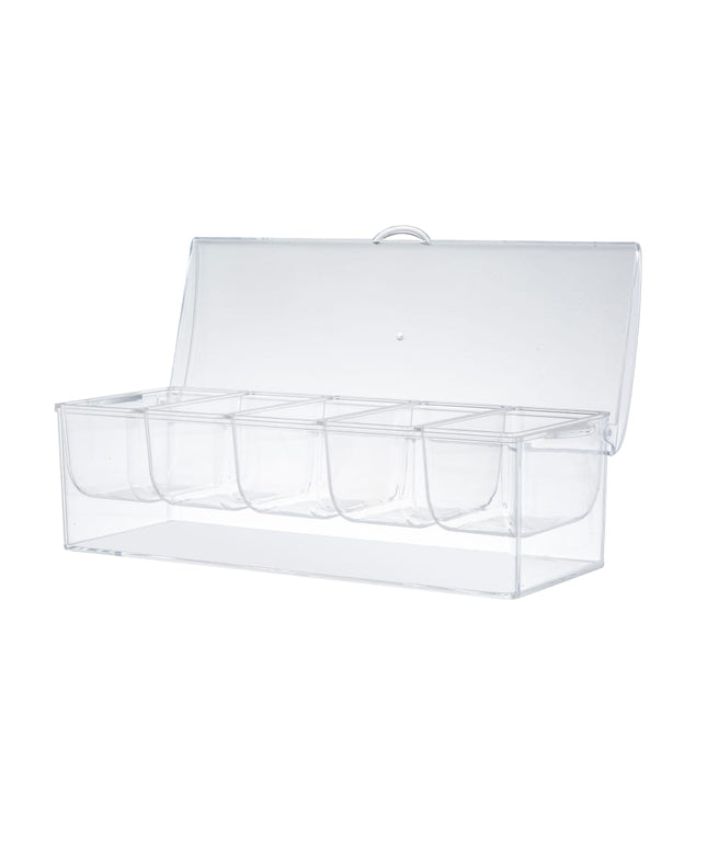 Khay Trang Trí Quầy Bar 5 Ngăn Tablecraft 10007 Nắp Phẳng Bản Lề