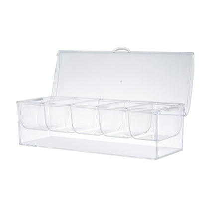 Khay Trang Trí Quầy Bar 5 Ngăn Tablecraft 10007 Nắp Phẳng Bản Lề