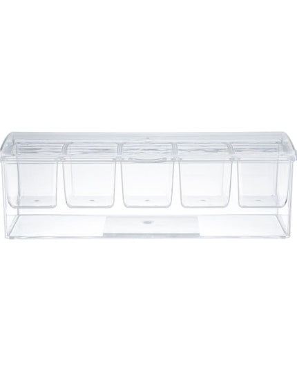 Khay Trang Trí Quầy Bar 5 Ngăn Tablecraft 10007 Nắp Phẳng Bản Lề