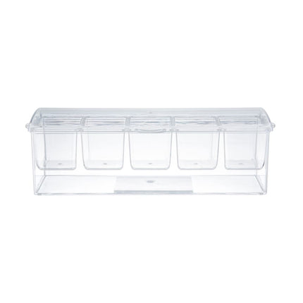 Khay Trang Trí Quầy Bar 5 Ngăn Tablecraft 10007 Nắp Phẳng Bản Lề