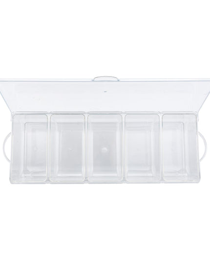 Khay Trang Trí Quầy Bar 5 Ngăn Tablecraft 10007 Nắp Phẳng Bản Lề