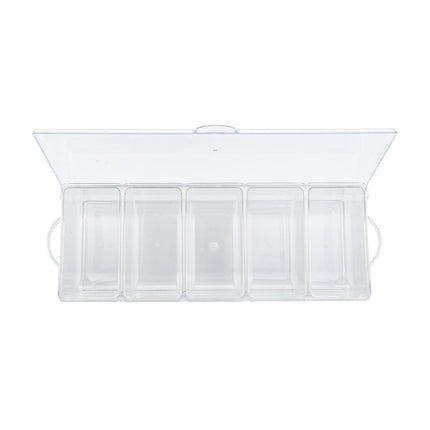 Khay Trang Trí Quầy Bar 5 Ngăn Tablecraft 10007 Nắp Phẳng Bản Lề