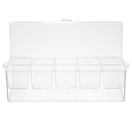 Khay Trang Trí Quầy Bar 5 Ngăn Tablecraft 10007 Nắp Phẳng Bản Lề