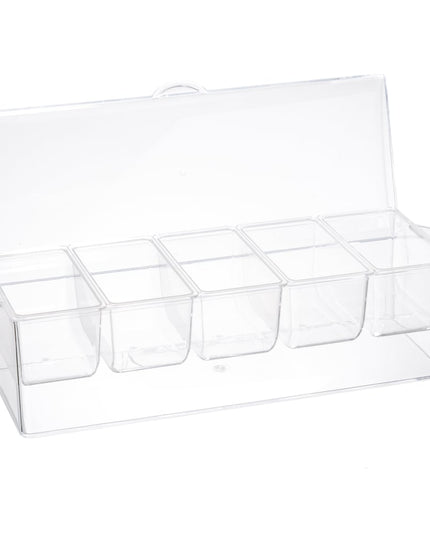 Khay Trang Trí Quầy Bar 5 Ngăn Tablecraft 10007 Nắp Phẳng Bản Lề