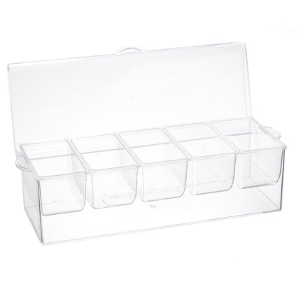 Khay Trang Trí Quầy Bar 5 Ngăn Tablecraft 10007 Nắp Phẳng Bản Lề