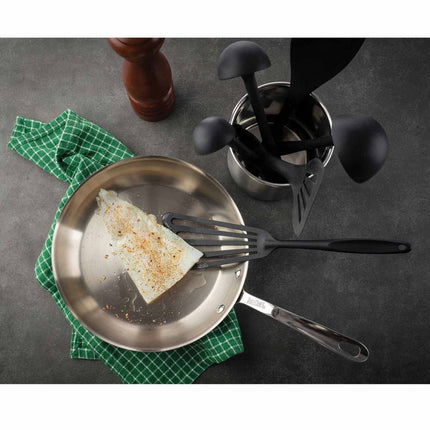 Xẻng Lật Cá Tablecraft 10053 34.9 cm Tay Cầm Silicone Lưỡi Phủ Silicone Đen