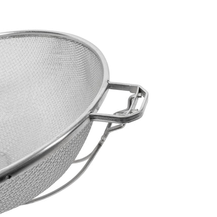 Rây Lọc Tablecraft 1024 33.7 cm Tay Cầm Gỗ Tròn, Lưới Đôi, Mạ Thiếc