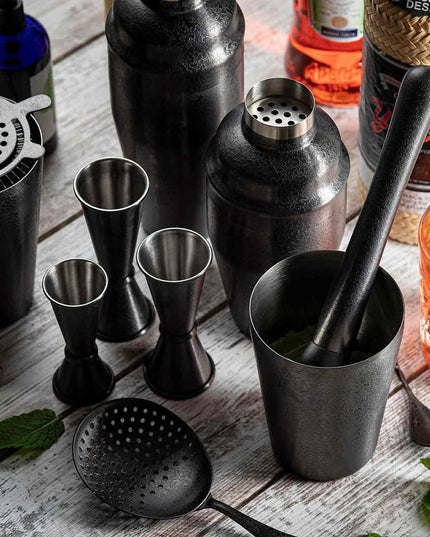 Bộ Bình Lắc Cocktail Thép Không Gỉ Tablecraft 10552 532 ml Màu Đen