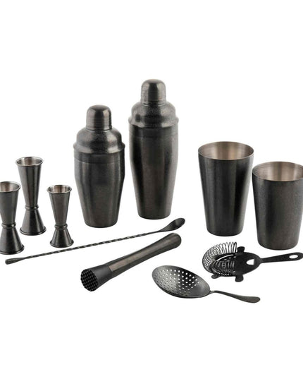 Bộ Bình Lắc Cocktail Tablecraft 10553 Thép Không Gỉ 710 ml Màu Đen