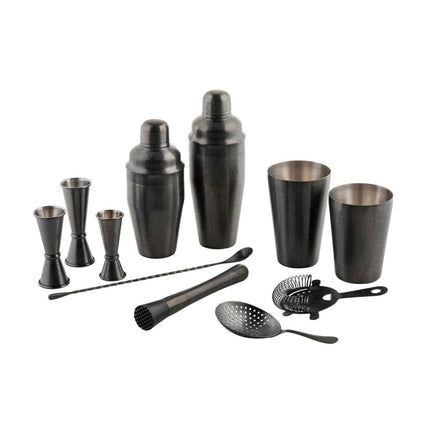 Bộ Bình Lắc Cocktail Tablecraft 10553 Thép Không Gỉ 710 ml Màu Đen