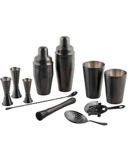 Ly Đong Kiểu Nhật Tablecraft 10561 30 ml & 45 ml Thép Không Gỉ Đen
