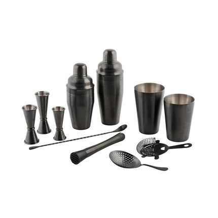 Ly Đong Kiểu Nhật Tablecraft 10561 30 ml & 45 ml Thép Không Gỉ Đen