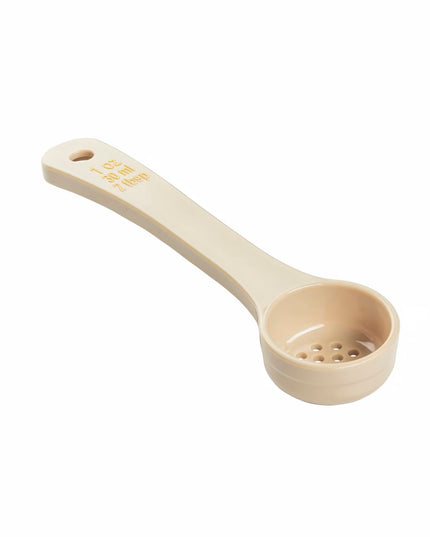 Thìa Chia Phần Có Lỗ Tablecraft 10639 30 ml Tay Cầm Ngắn - Polycarbonate, Màu Be