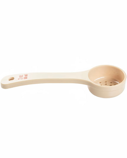 Thìa Chia Phần Có Lỗ Tablecraft 10643 59 ml Tay Cầm Ngắn - Polycarbonate, Màu Be